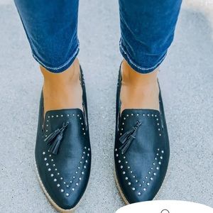 Vici Adline Studded Loafer Mule SZ 7.5